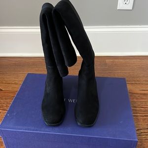 Stuart Weitzman mixed media tall boot